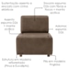 Poltrona Modular e Puff Block Pes Madeira Courino TCS 729 MOLL