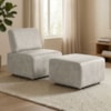 Poltrona Modular e Puff Block Pes Madeira Linho TCS 701 MOLL