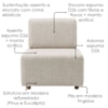 Poltrona Modular e Puff Block Pes Madeira Linho TCS 701 MOLL