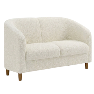 Poltrona Namoradeira 2 Lugares Aura 120 cm Pes Madeira Boucle TCE 1010 MOLL