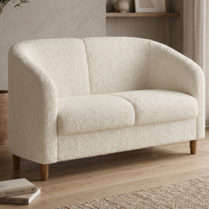 Poltrona Namoradeira 2 Lugares Aura 120 cm Pes Madeira Boucle TCE 1010 MOLL