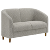Poltrona Namoradeira 2 Lugares Aura 120 cm Pes Madeira Boucle TCE 1018 MOLL
