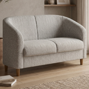 Poltrona Namoradeira 2 Lugares Aura 120 cm Pes Madeira Boucle TCE 1018 MOLL