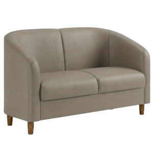 Poltrona Namoradeira 2 Lugares Aura 120 cm Pes Madeira Courino TCS 726 MOLL