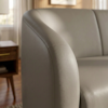 Poltrona Namoradeira 2 Lugares Aura 120 cm Pes Madeira Courino TCS 726 MOLL