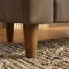 Poltrona Namoradeira 2 Lugares Aura 120 cm Pes Madeira Courino TCS 729 MOLL