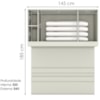 Ponte Casal Modulado 3 Portas 185x145 cm Seletto Areia Henn