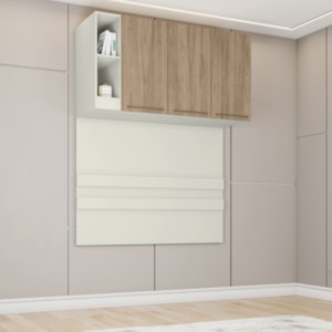 Ponte Casal Modulado 3 Portas 185x145 cm Seletto Areia Jequitiba Henn