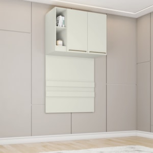 Ponte Solteiro Modulado 2 Portas 185x104 cm Seletto Areia Henn