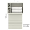 Ponte Solteiro Modulado 2 Portas 185x104 cm Seletto Areia Henn