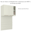 Ponte Solteiro Modulado 2 Portas 185x104 cm Seletto Areia Henn