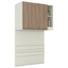 Ponte Solteiro Modulado 2 Portas 185x104 cm Seletto Areia Jequitiba Henn