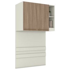 Ponte Solteiro Modulado 2 Portas 185x104 cm Seletto Areia Jequitiba Henn