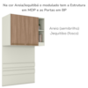 Ponte Solteiro Modulado 2 Portas 185x104 cm Seletto Areia Jequitiba Henn