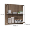 Prateleira Industrial BP Clara 71 cm Freijo Eratto Moveis