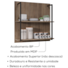 Prateleira Industrial BP Clara 71 cm Freijo Eratto Moveis