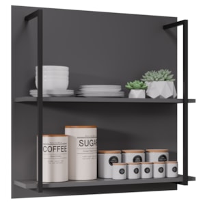 Prateleira Industrial BP Clara 71 cm Grafite Eratto Moveis