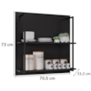 Prateleira Industrial BP Clara 71 cm Preto Eratto Moveis