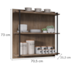 Prateleira Industrial Clara BP 71 cm Freijo Eratto Moveis