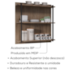 Prateleira Industrial Clara BP 71 cm Freijo Eratto Moveis