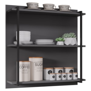 Prateleira Industrial Clara BP 71 cm Grafite Eratto Moveis