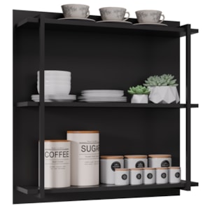 Prateleira Industrial Clara BP 71 cm Preto Eratto Moveis