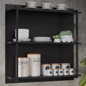 Prateleira Industrial Clara BP 71 cm Preto Eratto Moveis