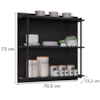 Prateleira Industrial Clara BP 71 cm Preto Eratto Moveis