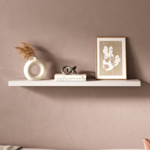 Prateleira Suspensa de Parede Tamburato 90X17 Branco Artany