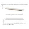 Prateleira Suspensa de Parede Tamburato 90X17 Branco Artany