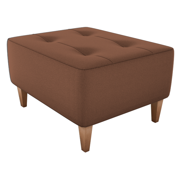 Puff Decorativa Para Sala Piva 62x52 cm Veludo Inca Ferrugem Milani Store