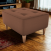Puff Decorativa Para Sala Piva 62x52 cm Veludo Inca Ferrugem Milani Store