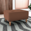 Puff Decorativa Para Sala Piva 62x52 cm Veludo Inca Ferrugem Milani Store