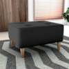 Puff Decorativa Para Sala Piva 62x52 cm Veludo Inca Preto Milani Store