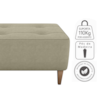 Puff Decorativa Para Sala Piva 62x52 cm Veludo Light Bege Milani Store