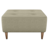 Puff Decorativa Para Sala Piva 62x52 cm Veludo Light Bege Milani Store