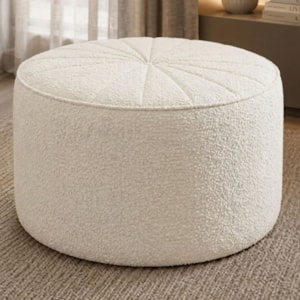 Puff Decorativo Eron 73x73 cm Pes Fixos Boucle TCE 1010 MOLL