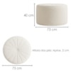 Puff Decorativo Eron 73x73 cm Pes Fixos Boucle TCE 1010 MOLL