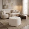 Puff Decorativo Eron 73x73 cm Pes Fixos Boucle TCE 1010 MOLL