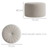 Puff Decorativo Eron 73x73 cm Pes Fixos Boucle TCE 1018 MOLL