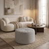 Puff Decorativo Eron 73x73 cm Pes Fixos Boucle TCE 1018 MOLL