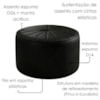 Puff Decorativo Eron 73x73 cm Pes Fixos Courino TCS 724 MOLL