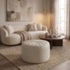 Puff Decorativo Eron 73x73 cm Pes Fixos Courino TCS 725 MOLL