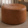 Puff Decorativo Eron 73x73 cm Pes Fixos Courino TCS 727 MOLL