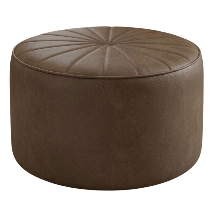 Puff Decorativo Eron 73x73 cm Pes Fixos Courino TCS 729 MOLL