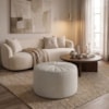 Puff Decorativo Eron 73x73 cm Pes Fixos Linho TCS 701 MOLL