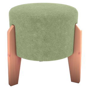 Puff Decorativo Para Sala Luxo 44x44 cm Boucle F494 Oliva Milani Store