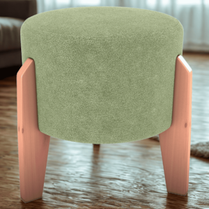 Puff Decorativo Para Sala Luxo 44x44 cm Boucle F494 Oliva Milani Store