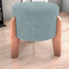 Puff Decorativo Para Sala Luxo 44x44 cm Boucle F495 Azul Milani Store