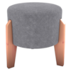 Puff Decorativo Para Sala Luxo 44x44 cm Boucle F497 Cinza Milani Store